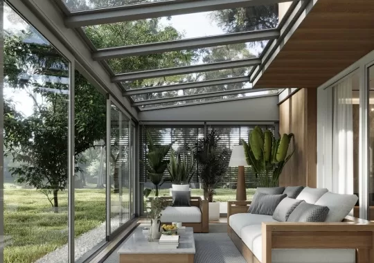 sabit yalitimli cam tavan veranda